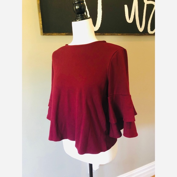 Anthropologie W5 ruffle sleeve blouse - Picture 5 of 6